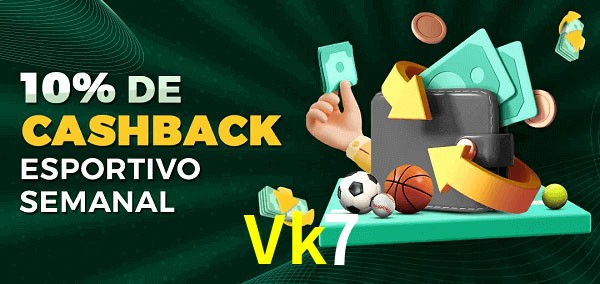 10% de bônus de cashback na Vk7